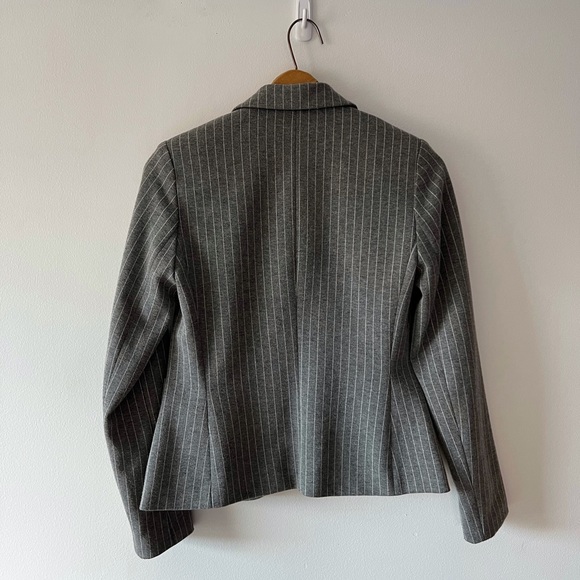 Grey with White Stripes Banana Republic Blazer - Picture 2 of 8